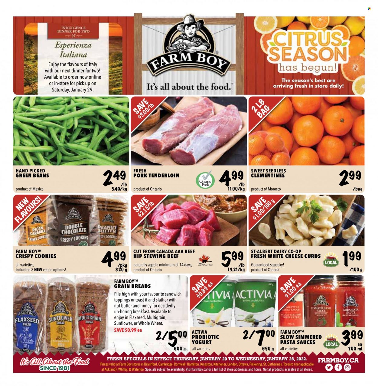 Farm Boy flyer - January 20, 2022 - January 26, 2022. Page 1