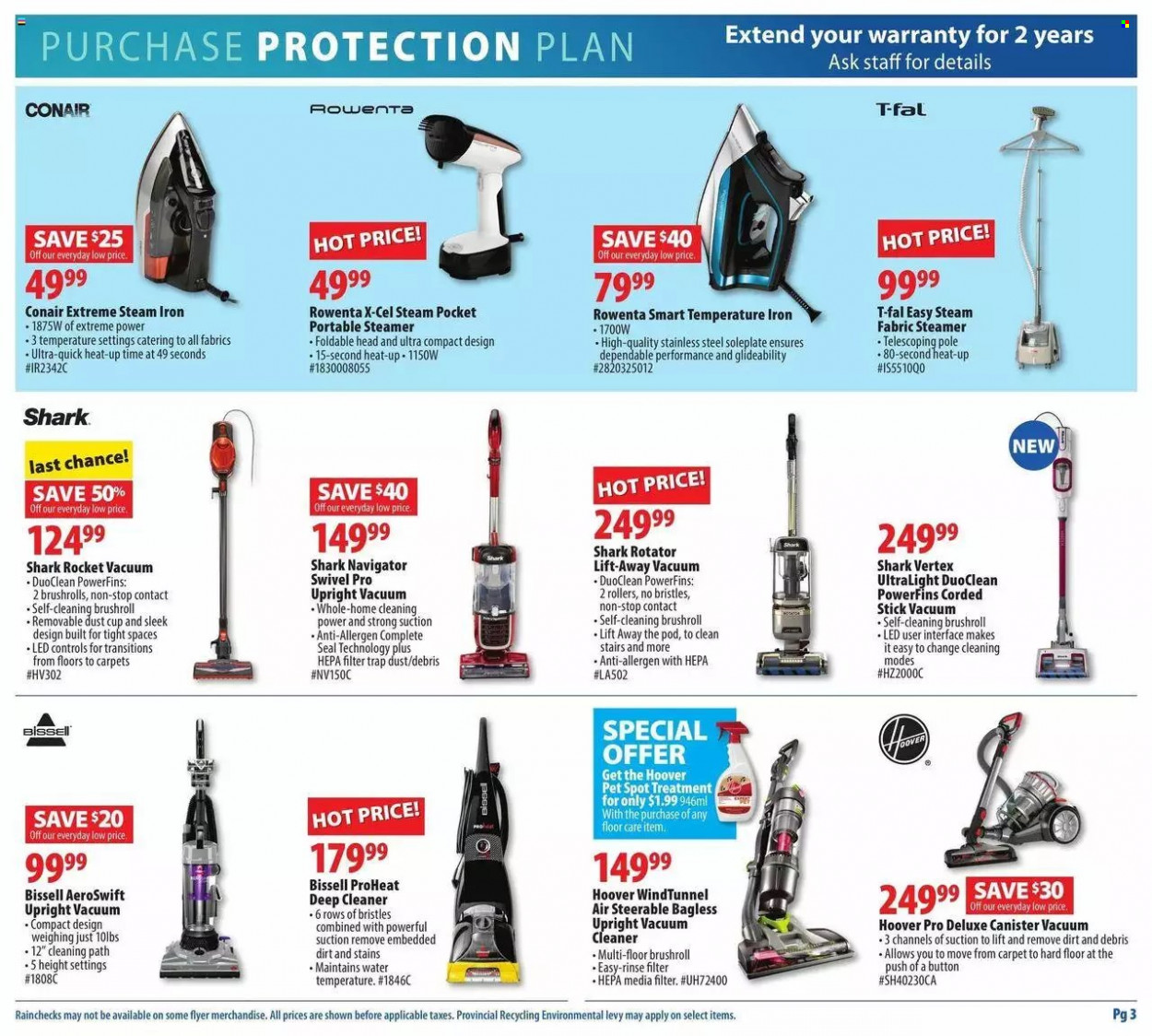 thumbnail - London Drugs Flyer - January 21, 2022 - January 26, 2022 - Sales products - cup, gps navigation, Bissell, vacuum cleaner, iron, steam iron. Page 3.