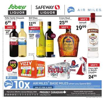 Sobeys Liquor Flyer - January 27, 2022 - February 09, 2022.