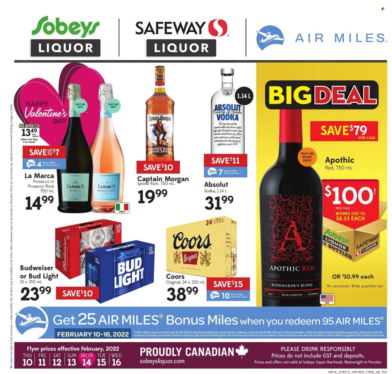 Sobeys Liquor flyer - February 10, 2022 - February 16, 2022. Page 1