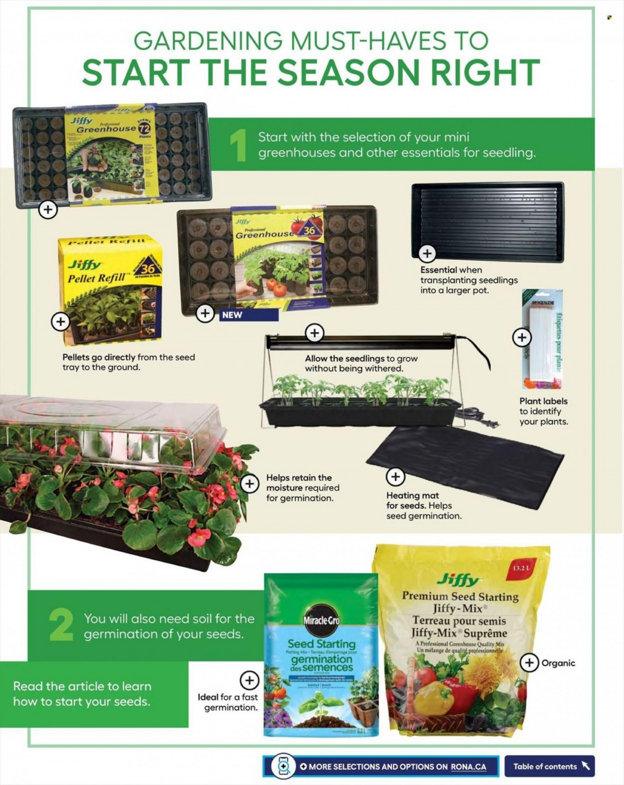 thumbnail - RONA Flyer - February 24, 2022 - June 30, 2022 - Sales products - tray, pot, greenhouse, plant seeds, Jiffy. Page 27.