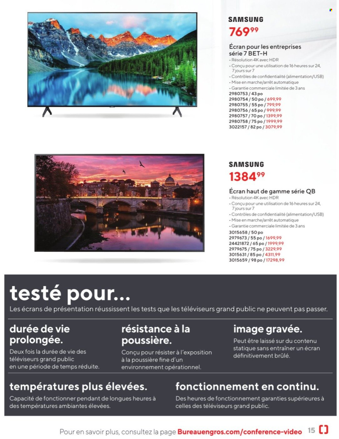 thumbnail - Bureau en Gros Flyer - November 16, 2022 - December 31, 2024 - Sales products - Samsung. Page 15.