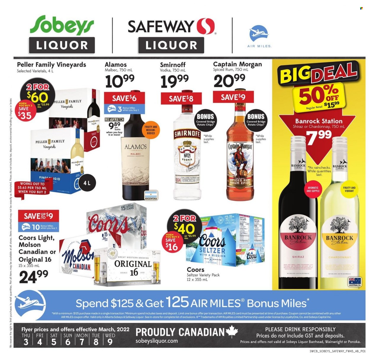 Sobeys Liquor flyer - March 03, 2022 - March 09, 2022. Page 1
