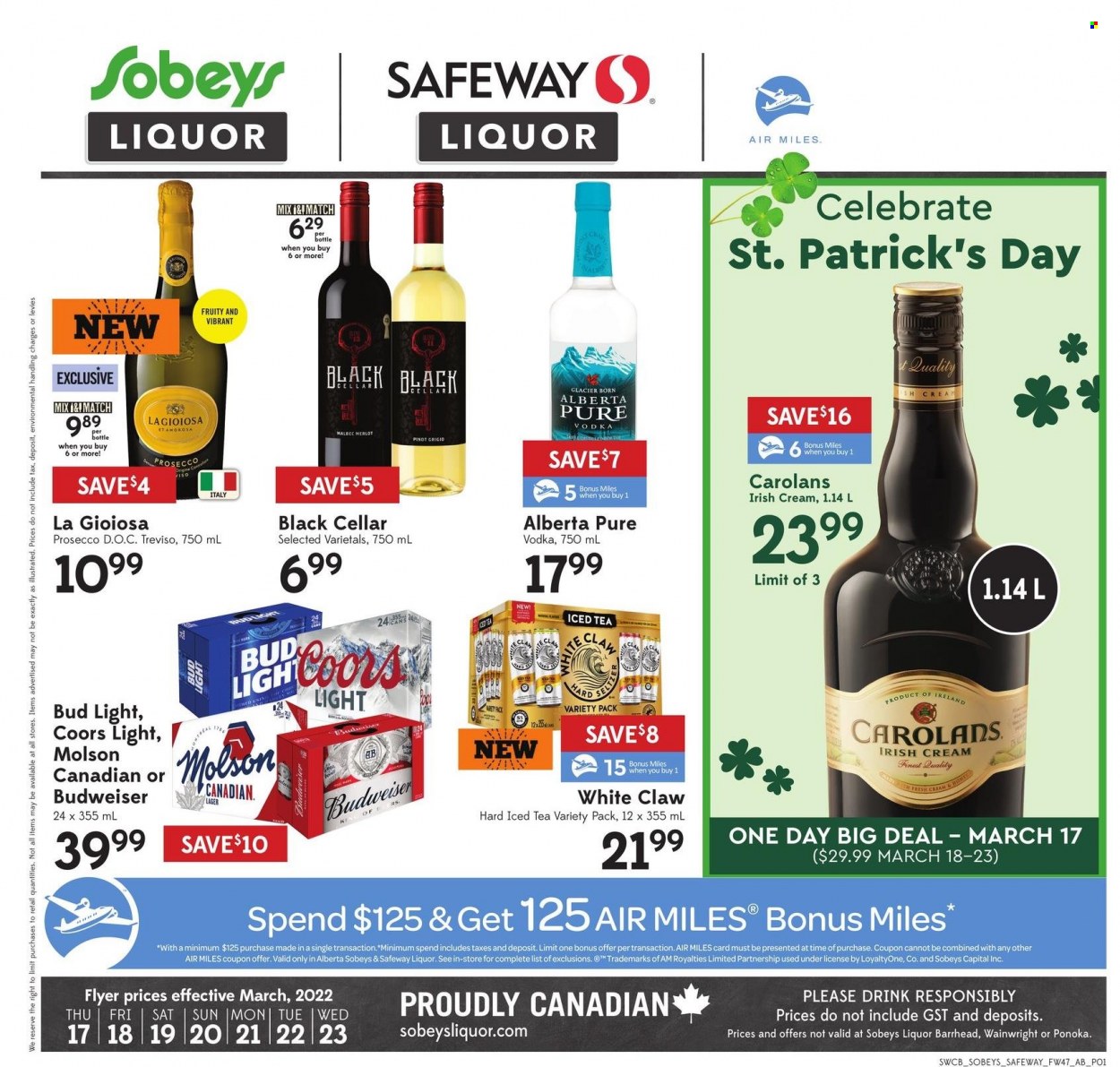 Sobeys Liquor flyer - March 17, 2022 - March 23, 2022. Page 1