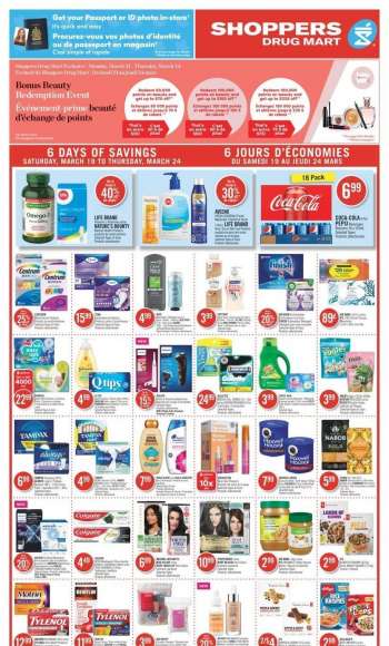 Shoppers Drug Mart Flyer - March 19, 2022 - March 24, 2022.