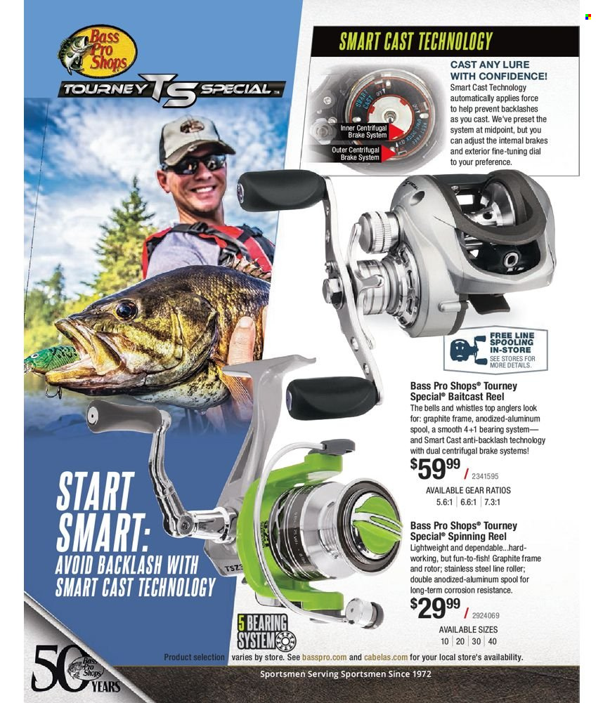 thumbnail - Bass Pro Shops Flyer - Sales products - baitcast reel, Bass Pro, reel, spinning reel. Page 94.