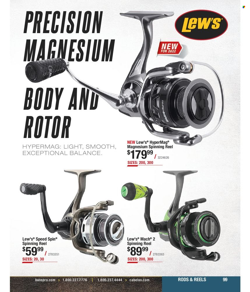 thumbnail - Bass Pro Shops Flyer - Sales products - reel, spinning reel. Page 99.