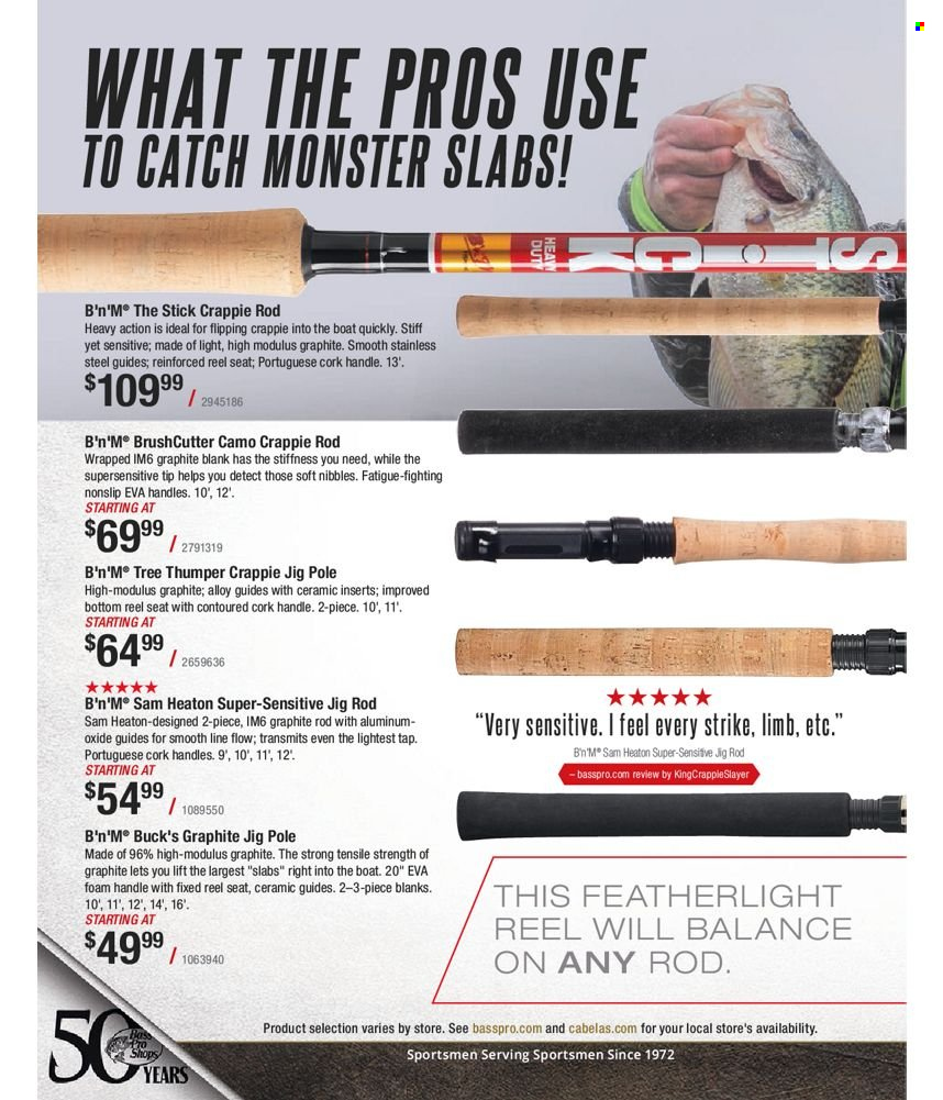 thumbnail - Bass Pro Shops Flyer - Sales products - reel, jig. Page 218.