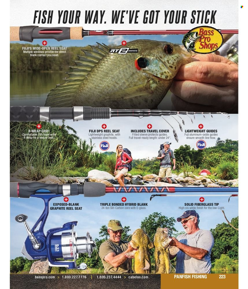 thumbnail - Bass Pro Shops Flyer - Sales products - Bass Pro, reel. Page 223.