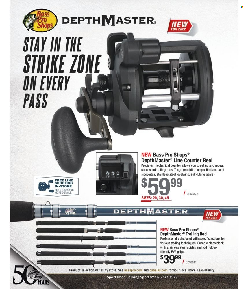 thumbnail - Bass Pro Shops Flyer - Sales products - Bass Pro, reel, rod holder. Page 252.