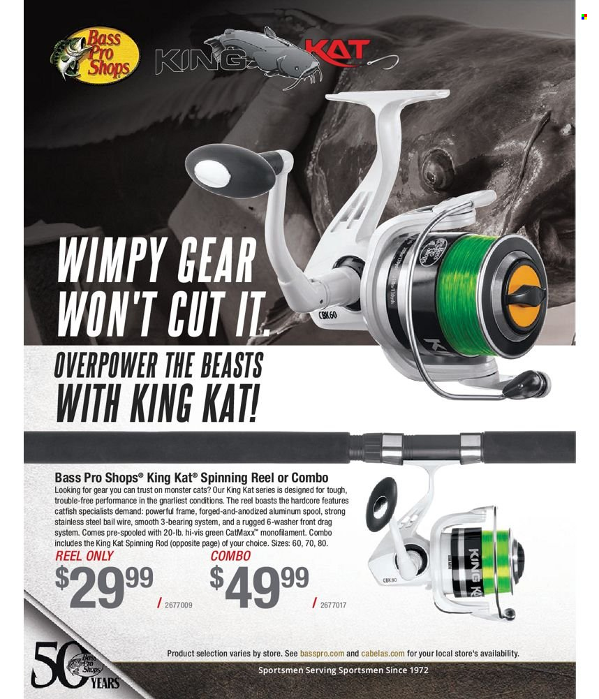 thumbnail - Bass Pro Shops Flyer - Sales products - Bass Pro, reel, spinning reel. Page 278.