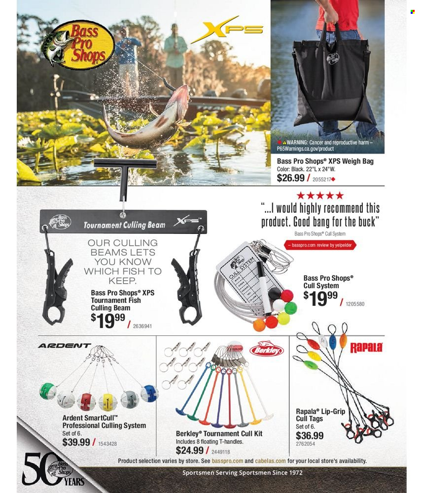 thumbnail - Bass Pro Shops Flyer - Sales products - bag, Bass Pro. Page 328.