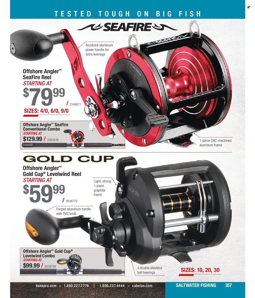 thumbnail - Bass Pro Shops Flyer - Sales products - reel. Page 357.