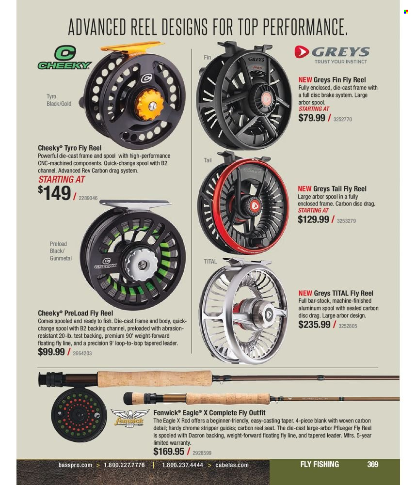 thumbnail - Bass Pro Shops Flyer - Sales products - reel. Page 369.