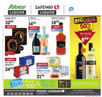 Circulaire Sobeys Liquor - 24 Mars 2022 - 30 Mars 2022.
