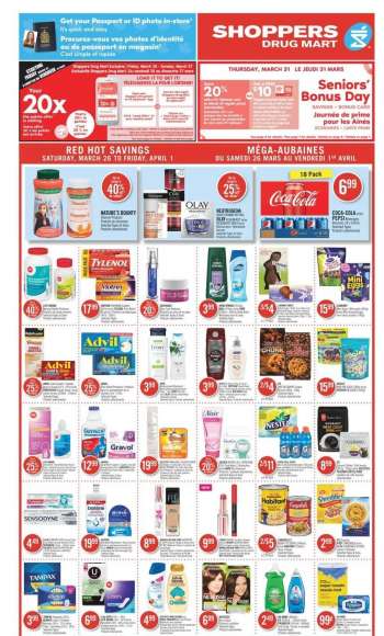 Shoppers Drug Mart Flyer - March 26, 2022 - April 01, 2022.