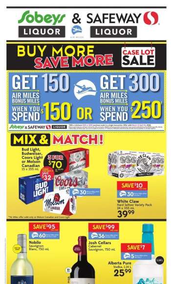 Sobeys Liquor Flyer - March 31, 2022 - April 06, 2022.