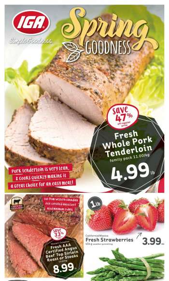 IGA Simple Goodness Flyer - April 01, 2022 - April 07, 2022.