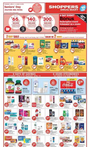 Shoppers Drug Mart Flyer - April 09, 2022 - April 14, 2022.
