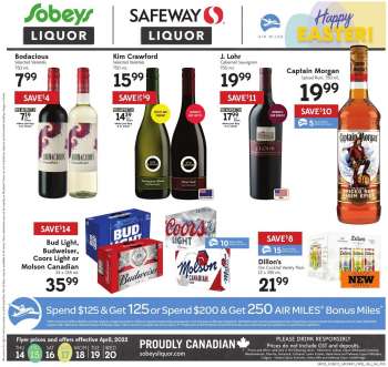 Sobeys Liquor Flyer - April 14, 2022 - April 20, 2022.