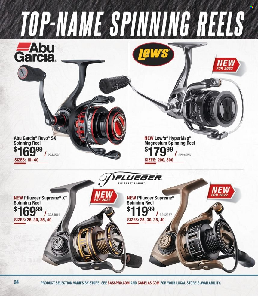 thumbnail - Bass Pro Shops Flyer - Sales products - reel, spinning reel. Page 24.