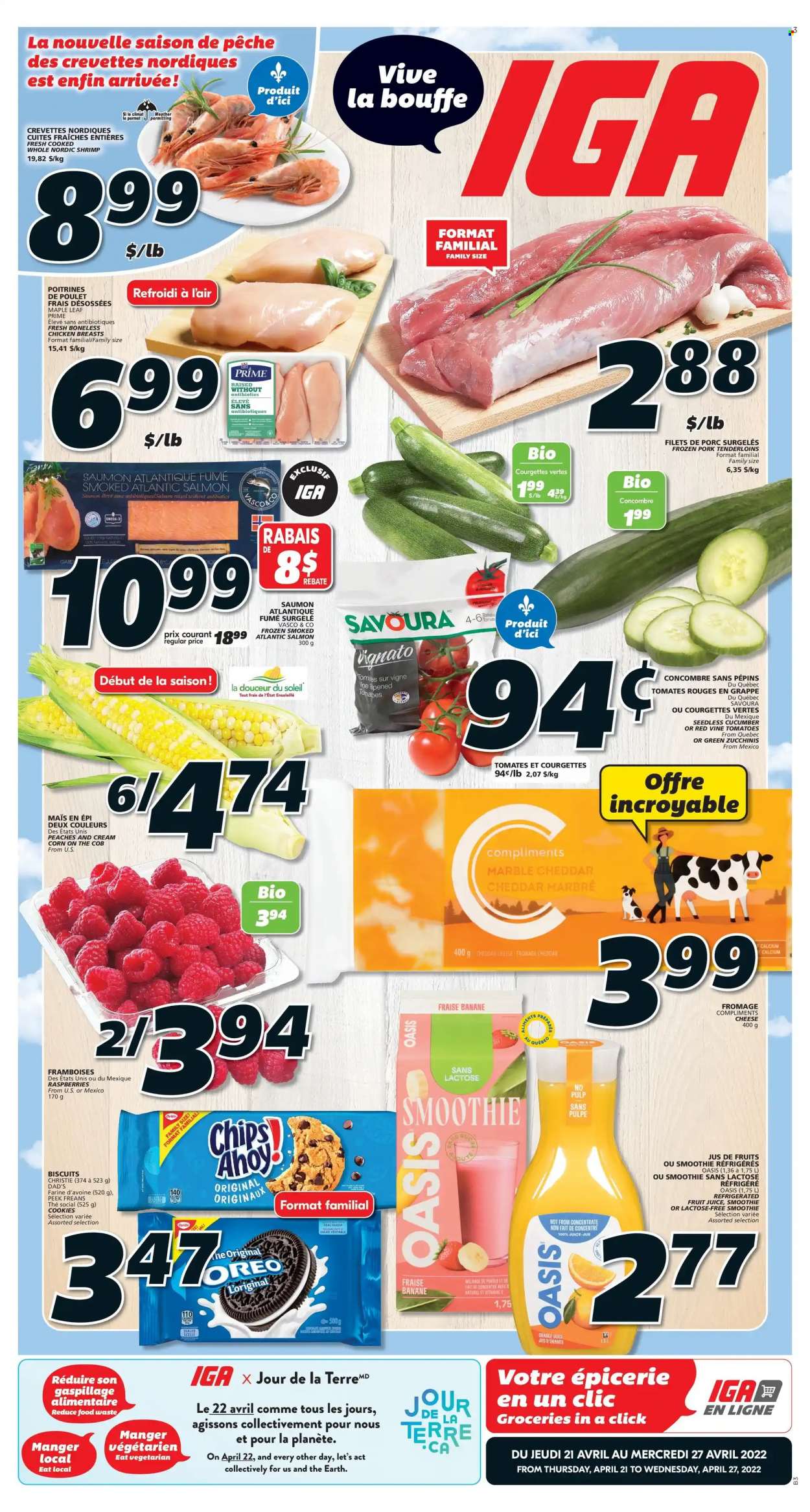 IGA flyer - April 21, 2022 - April 27, 2022. Page 1