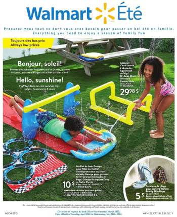Circulaire Walmart - 28 Avril 2022 - 18 Mai 2022.