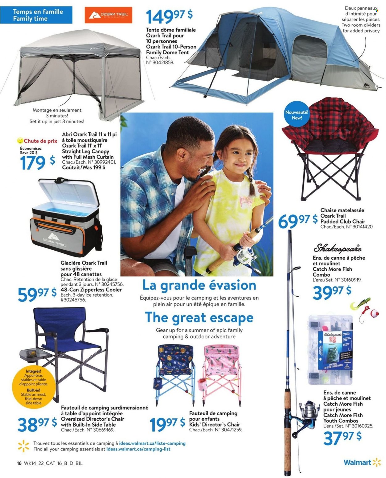 thumbnail - Walmart Flyer - April 28, 2022 - May 18, 2022 - Sales products - fish, curtain, chair, sidetable, pendant, bra, tent. Page 19.