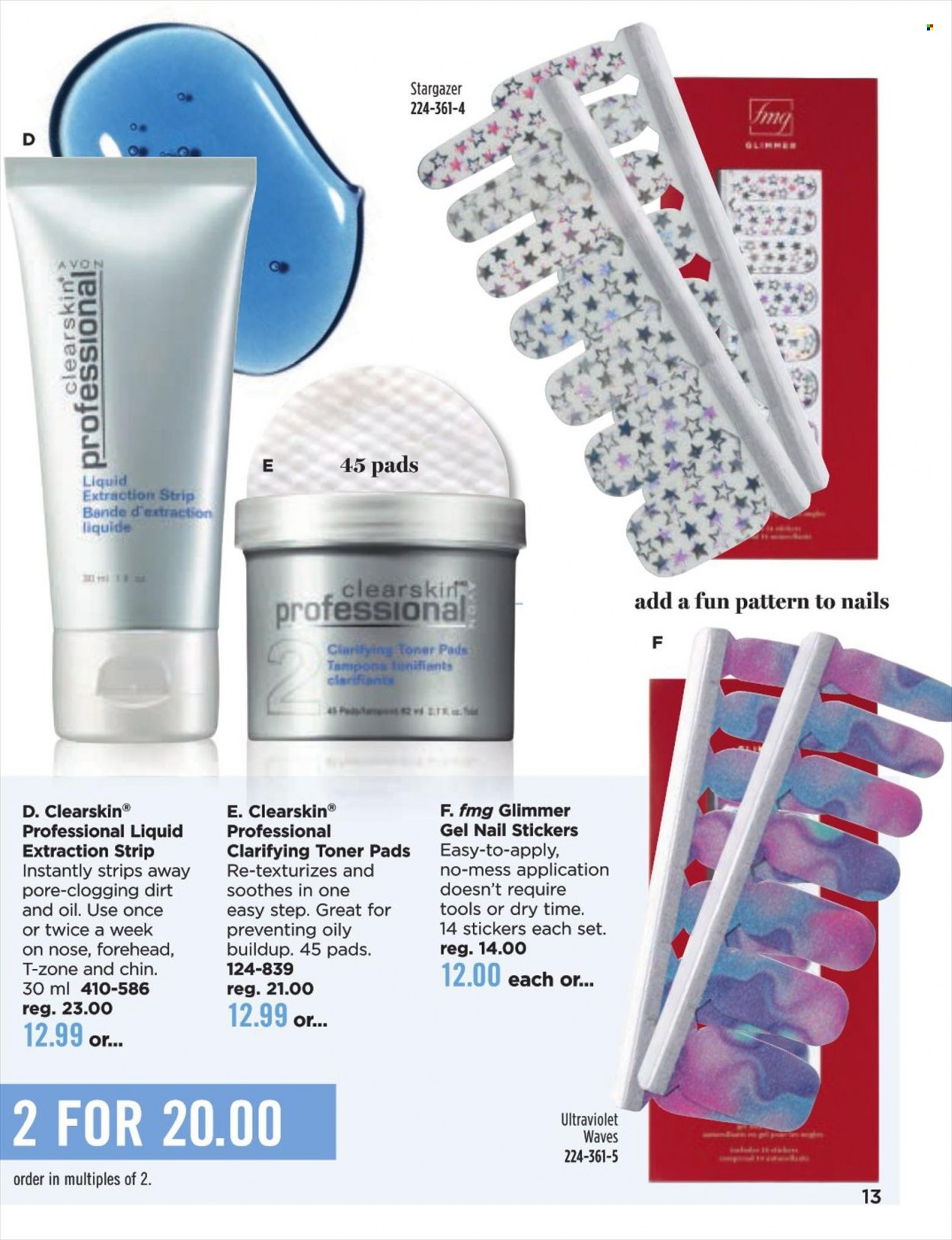 thumbnail - Avon Flyer - Sales products - Avon, tampons, toner. Page 13.