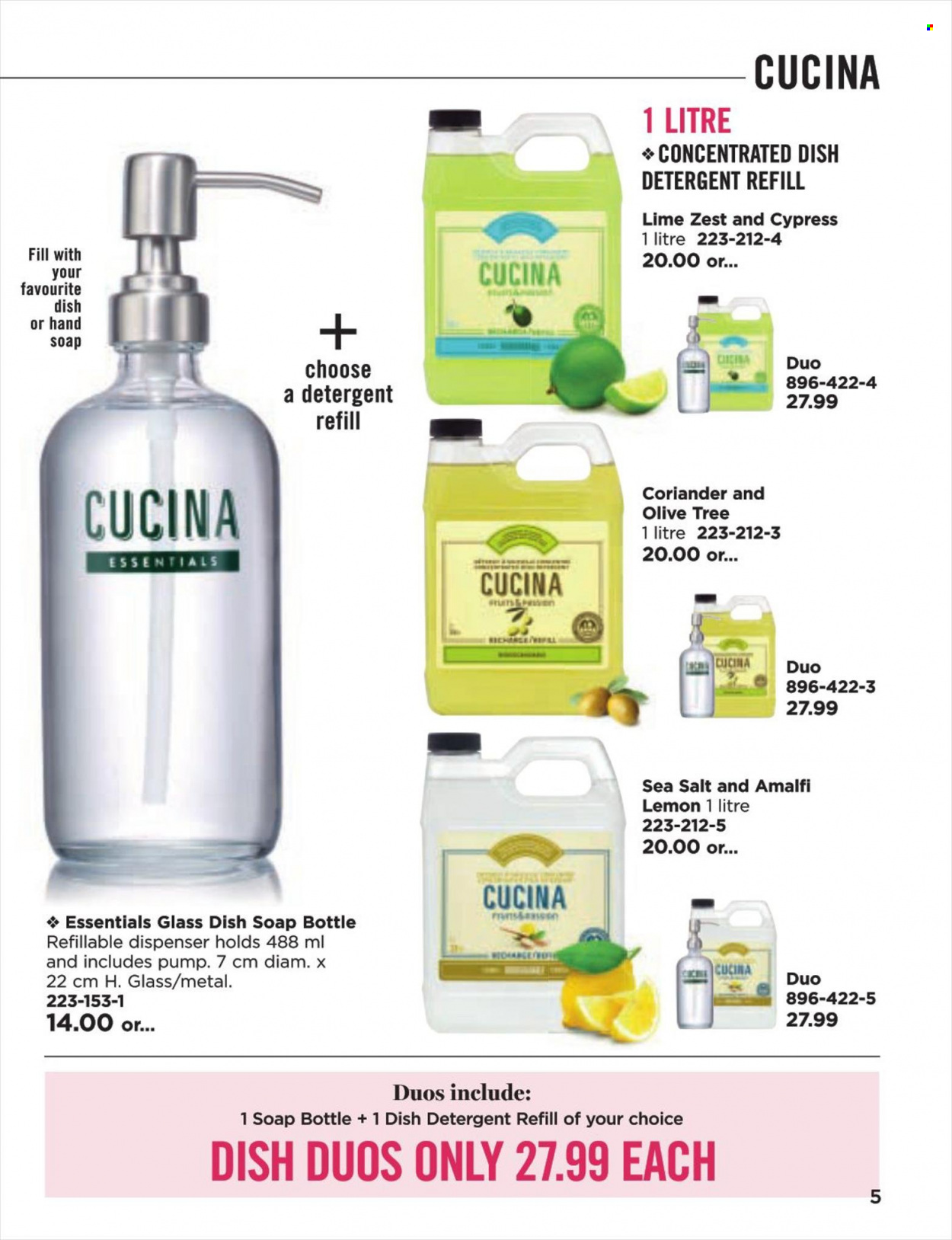 thumbnail - Avon Flyer - Sales products - hand soap, soap, dispenser, detergent. Page 5.