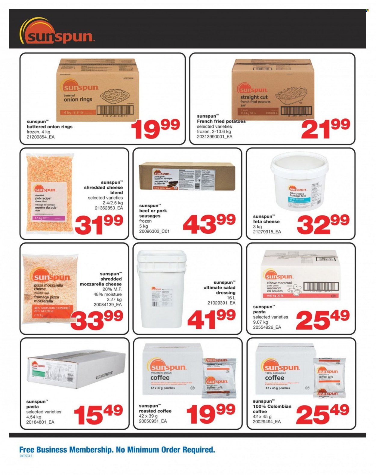 thumbnail - Wholesale Club Flyer - April 28, 2022 - May 18, 2022 - Sales products - potatoes, pizza, onion rings, macaroni, pasta, sausage, shredded cheese, feta, dressing, rags. Page 6.