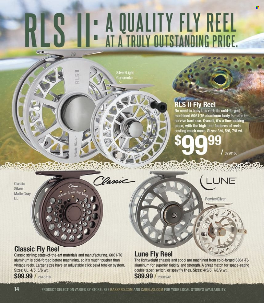 thumbnail - Bass Pro Shops Flyer - Sales products - reel. Page 14.
