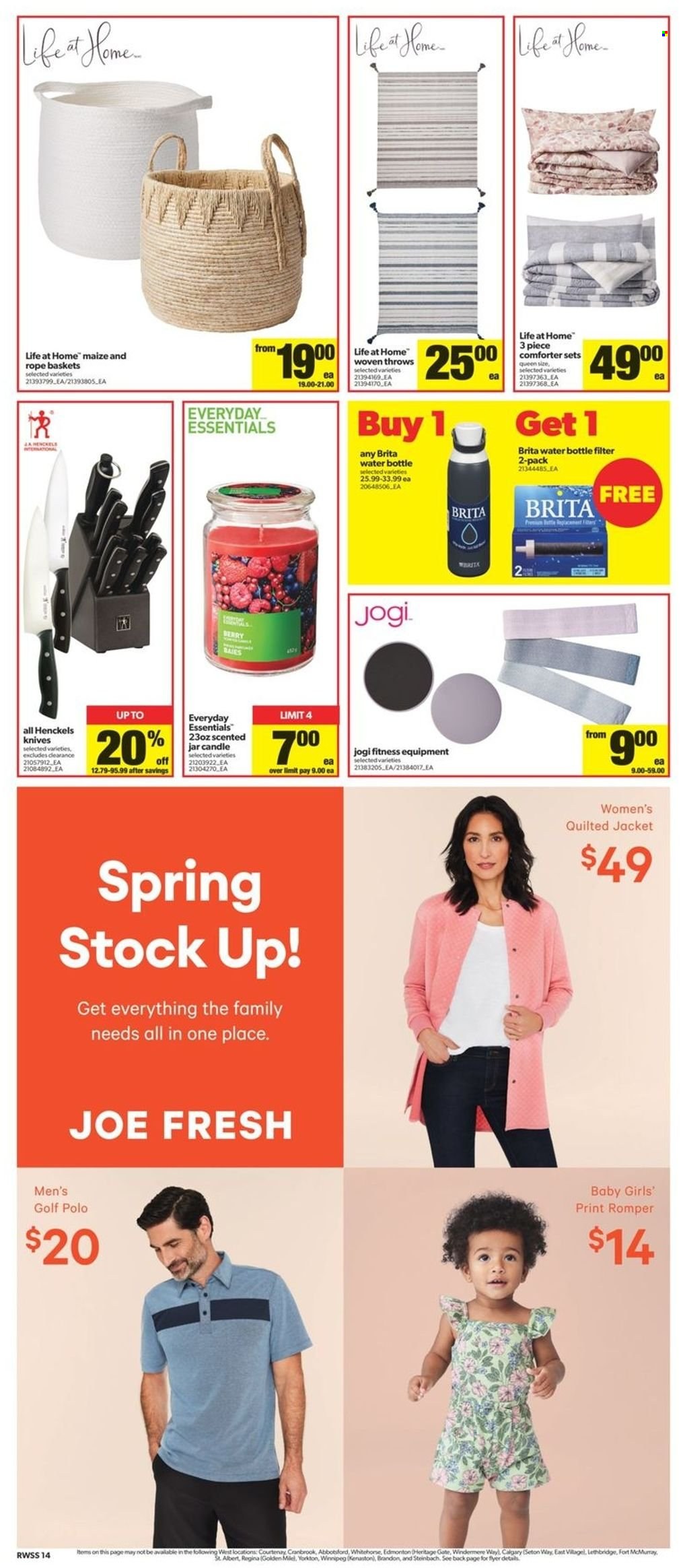 thumbnail - Real Canadian Superstore Flyer - May 12, 2022 - May 18, 2022 - Sales products - basket, knife, drink bottle, candle, comforter. Page 15.