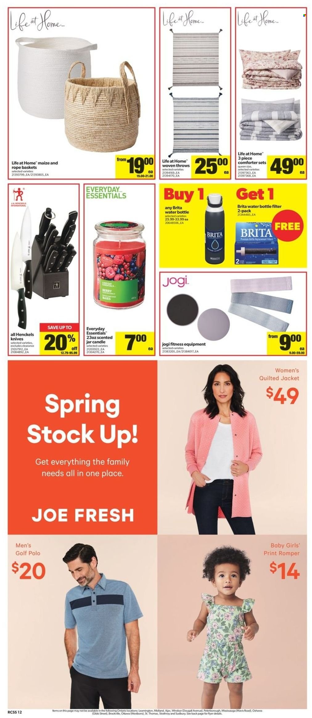 thumbnail - Real Canadian Superstore Flyer - May 12, 2022 - May 18, 2022 - Sales products - Ajax, basket, knife, drink bottle, candle, comforter. Page 13.