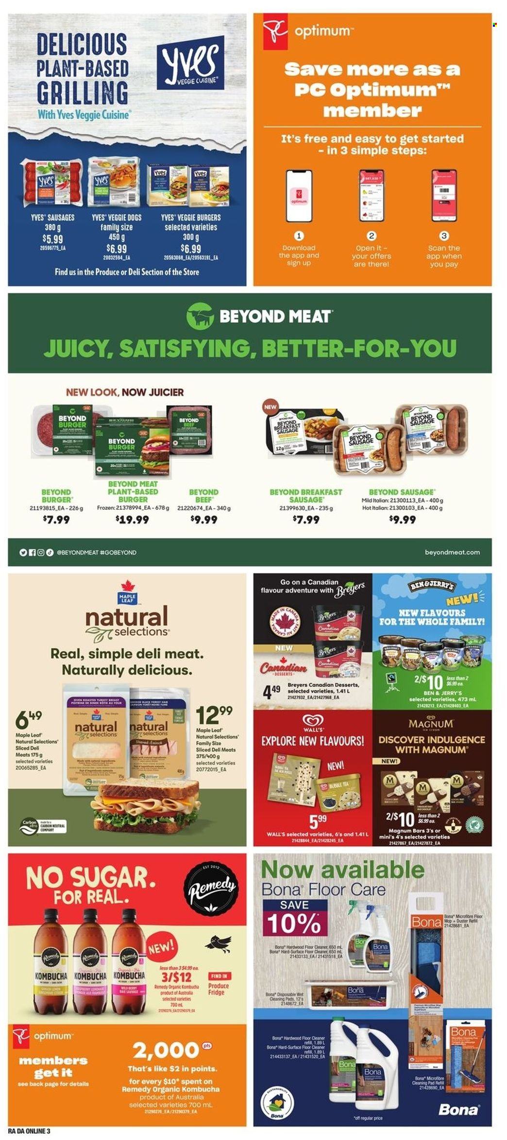 thumbnail - Atlantic Superstore Flyer - May 12, 2022 - May 18, 2022 - Sales products - veggie burger, veggie hot dog, sausage, Magnum, kombucha, tea, cleaner, floor cleaner, cleaning pad, Optimum, Dell. Page 10.
