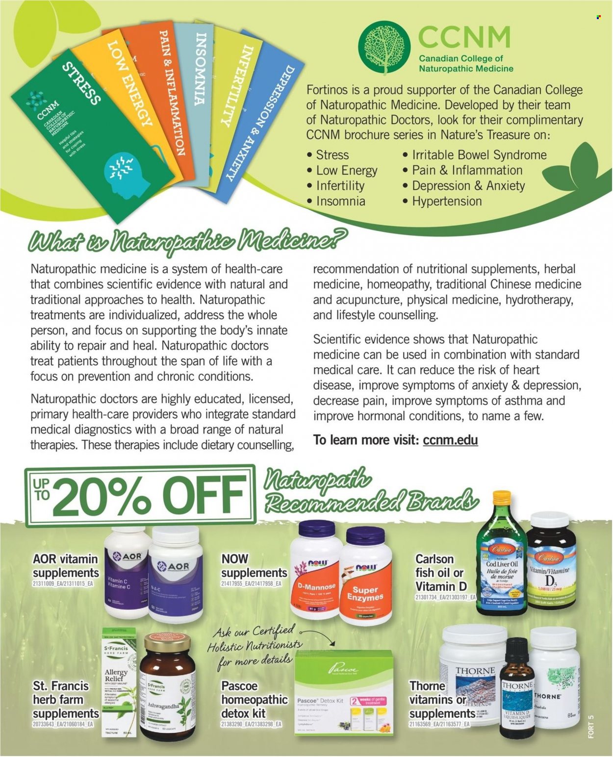 thumbnail - Fortinos Flyer - May 12, 2022 - May 18, 2022 - Sales products - cod, herbs, fish oil, vitamin c, allergy relief. Page 14.