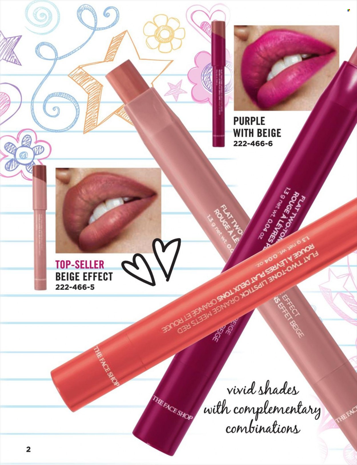 thumbnail - Avon Flyer - Sales products - lipstick, shades. Page 2.