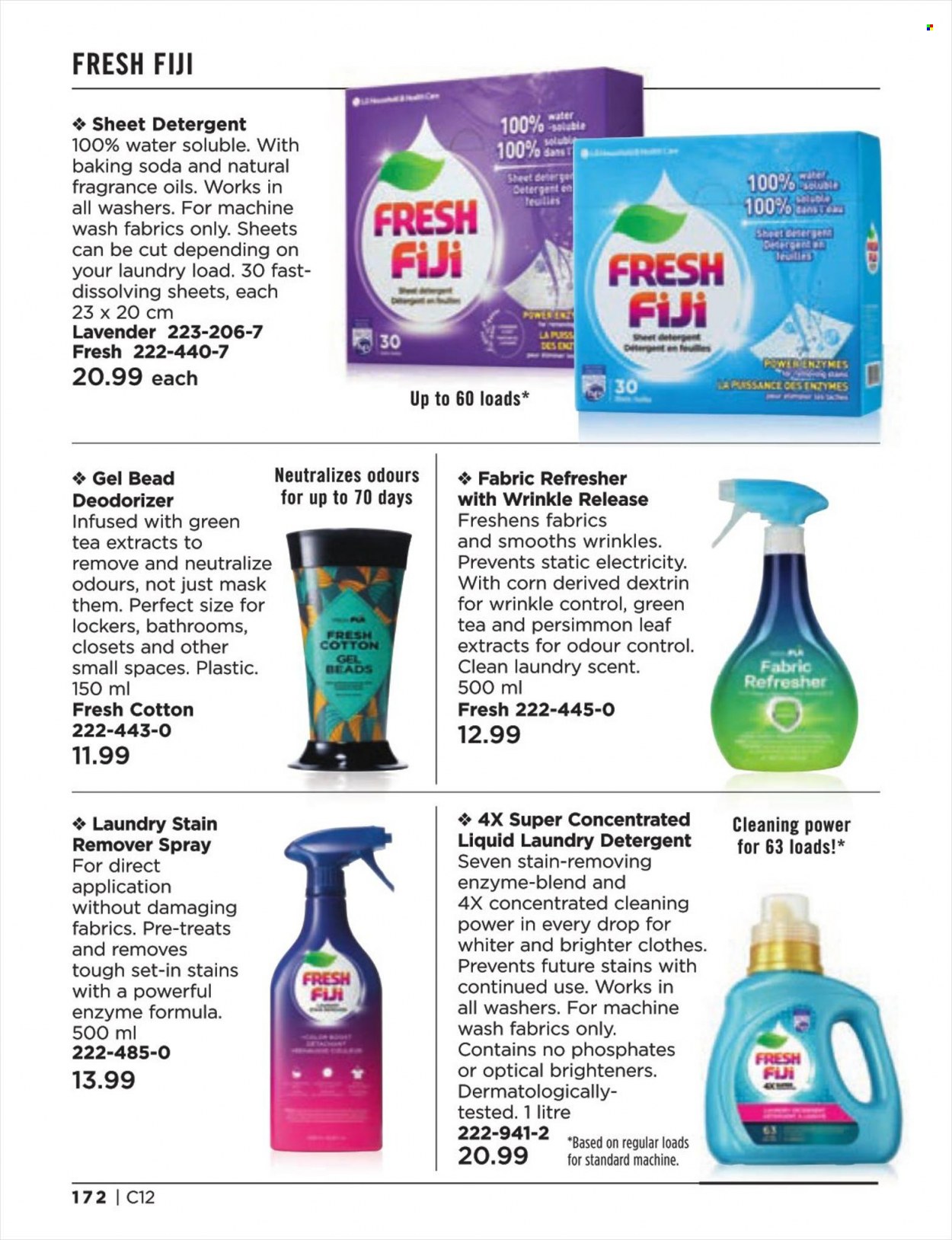 thumbnail - Avon Flyer - Sales products - stain remover, laundry detergent, refresher, fragrance, detergent. Page 172.