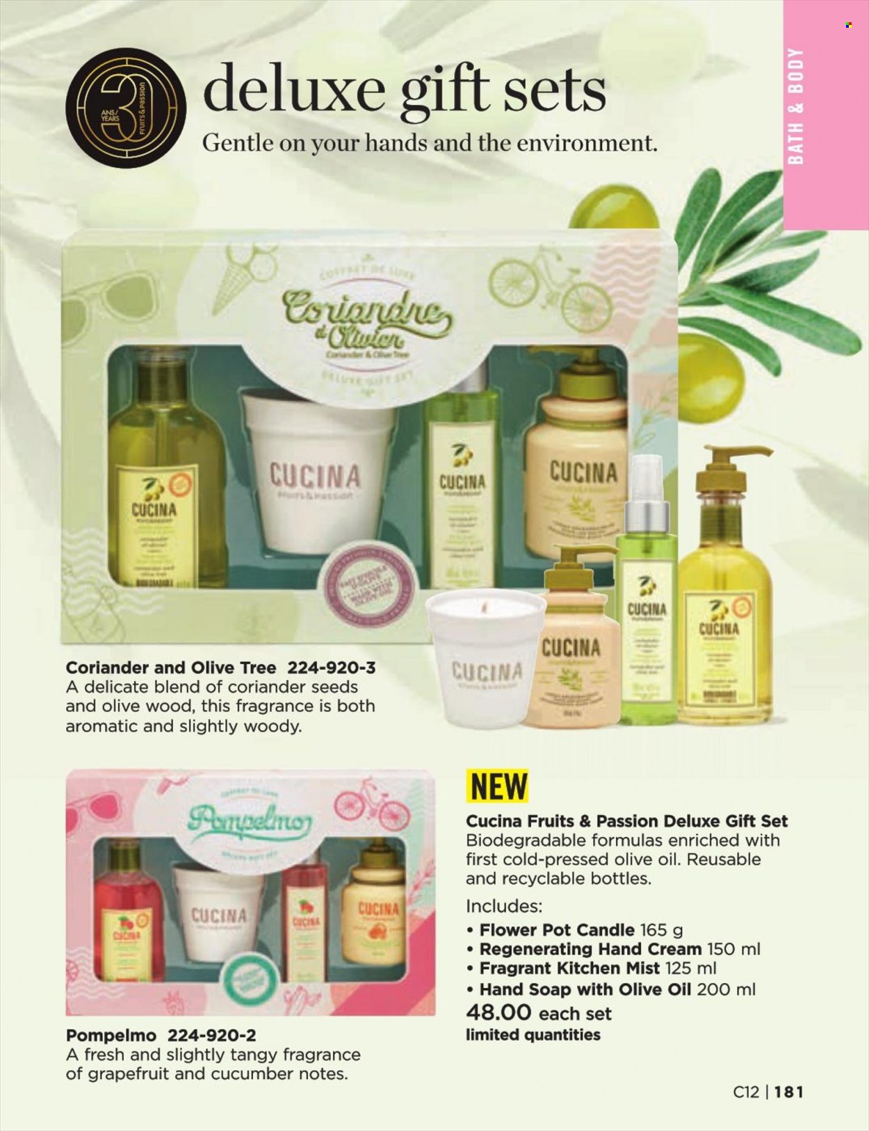 thumbnail - Avon Flyer - Sales products - hand soap, soap, hand cream, fragrance, gift set. Page 181.
