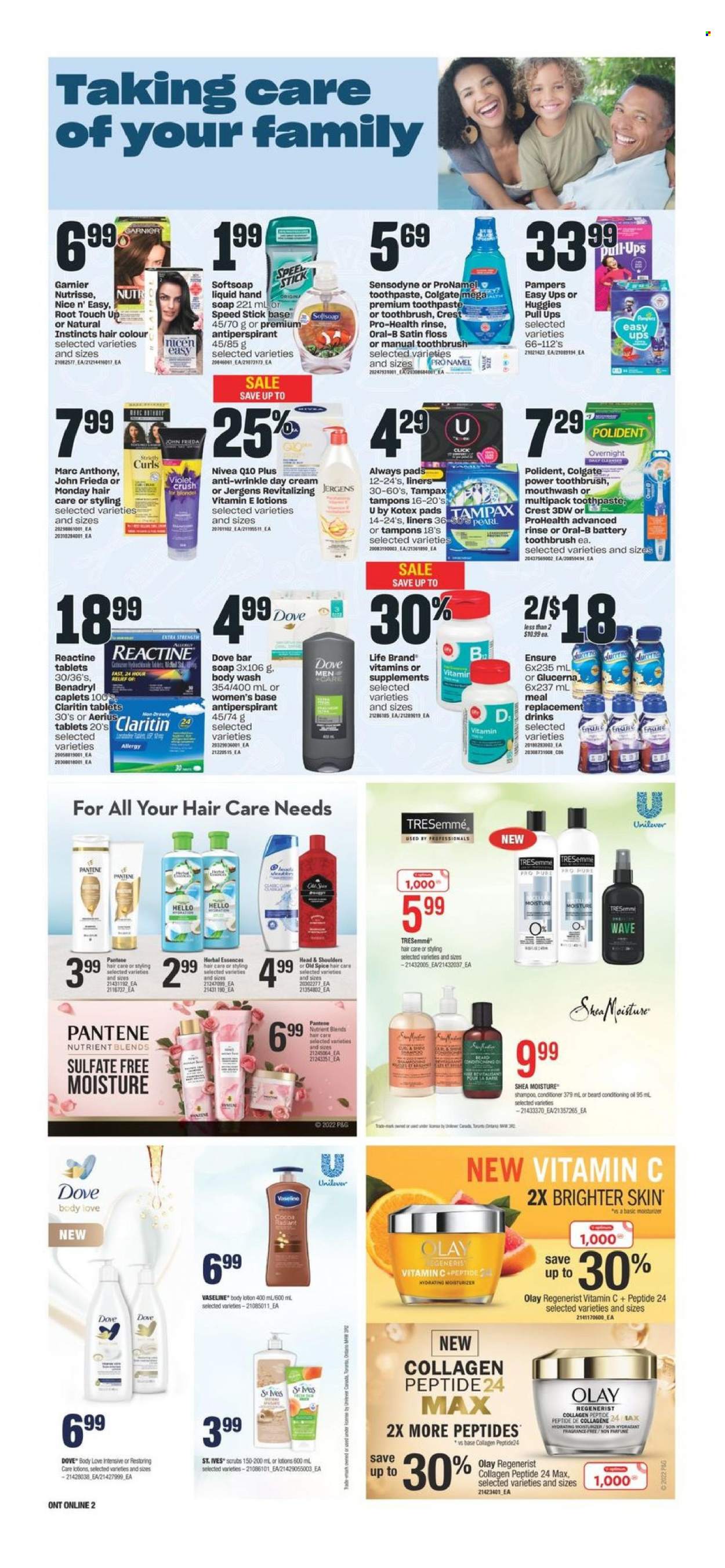 thumbnail - Circulaire Independent - 12 Mai 2022 - 18 Mai 2022 - Produits soldés - Nivea, Dove, shampooing, Always, Colgate, Huggies, Tampax, Old Spice, Oral-b, Pampers, Pantene, Sensodyne. Page 8.