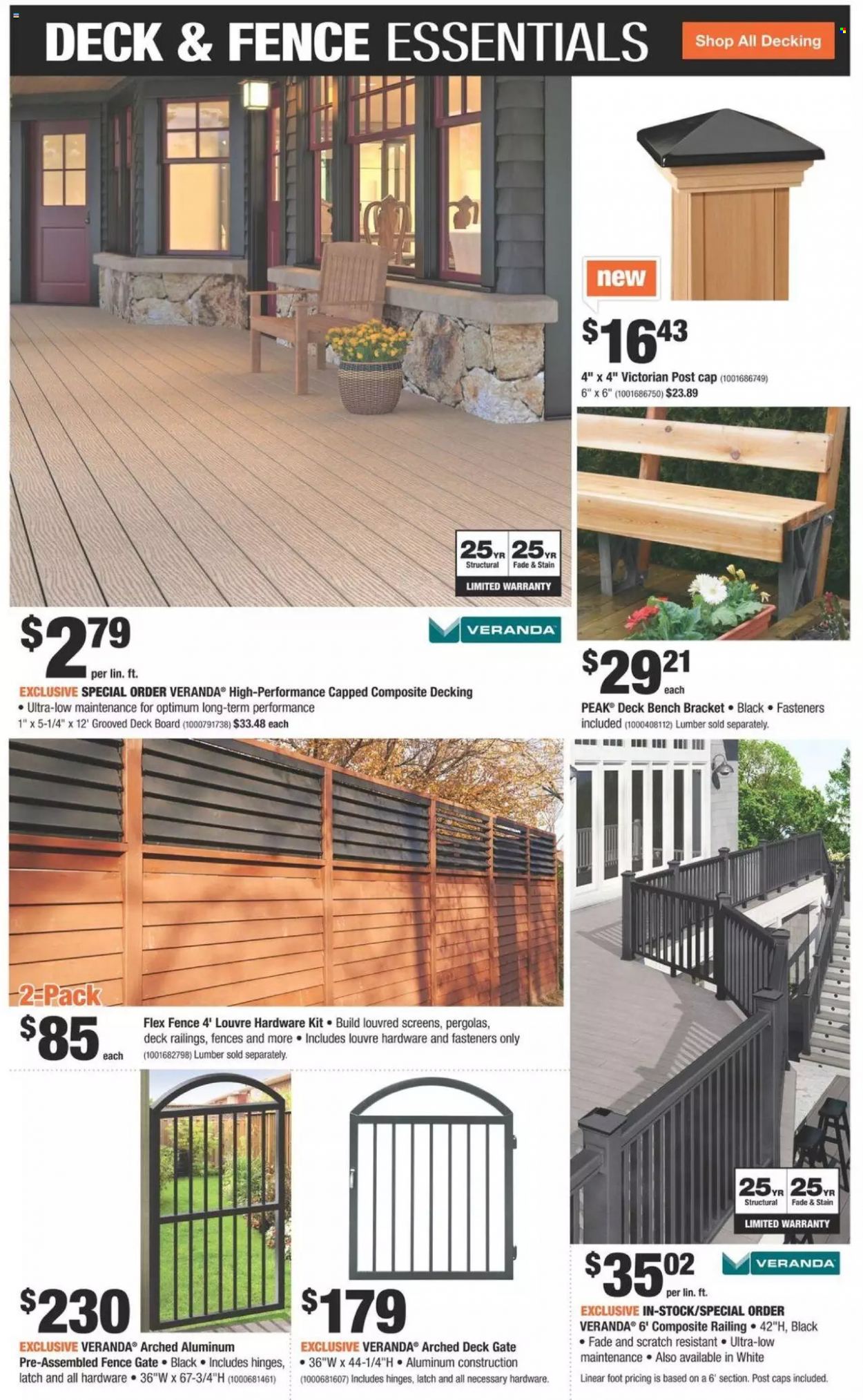 thumbnail - The Home Depot Flyer - May 12, 2022 - May 18, 2022 - Sales products - bench, decking. Page 16.