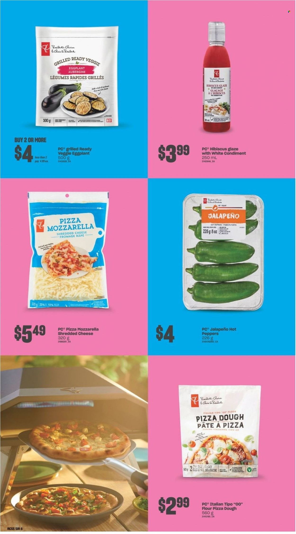 thumbnail - Real Canadian Superstore Flyer - May 19, 2022 - July 13, 2022 - Sales products - peppers, jalapeño, eggplant, shredded cheese, pizza dough, flour. Page 8.