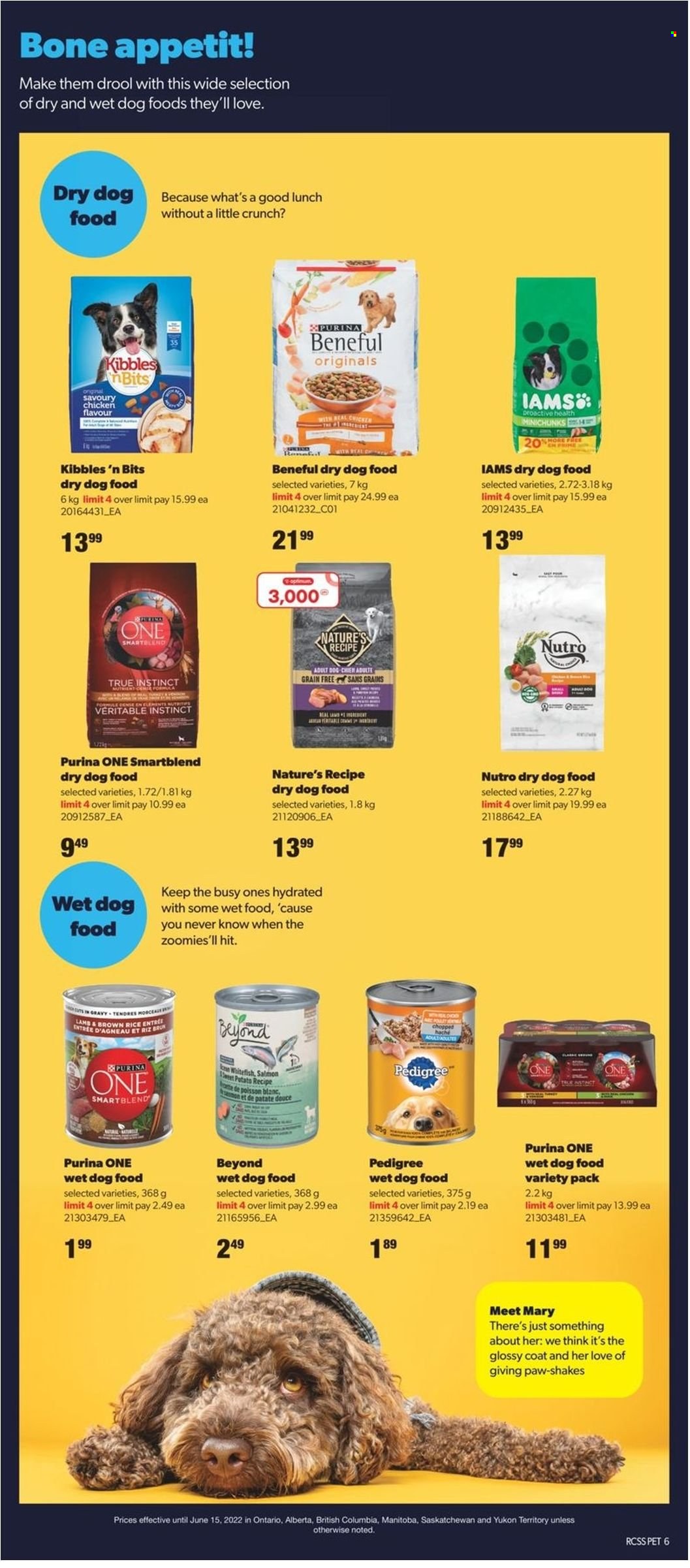thumbnail - Real Canadian Superstore Flyer - May 19, 2022 - June 15, 2022 - Sales products - shake, brown rice, rice, animal food, dry dog food, dog food, wet dog food, Purina, Pedigree, Iams. Page 5.