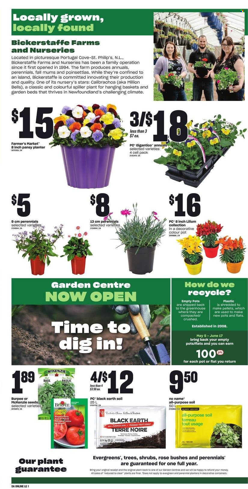 thumbnail - Dominion Flyer - May 19, 2022 - May 25, 2022 - Sales products - No Name, esponja, Planters, rosé wine, basket, pot, hanging basket, greenhouse, poinsettia, rose. Page 8.