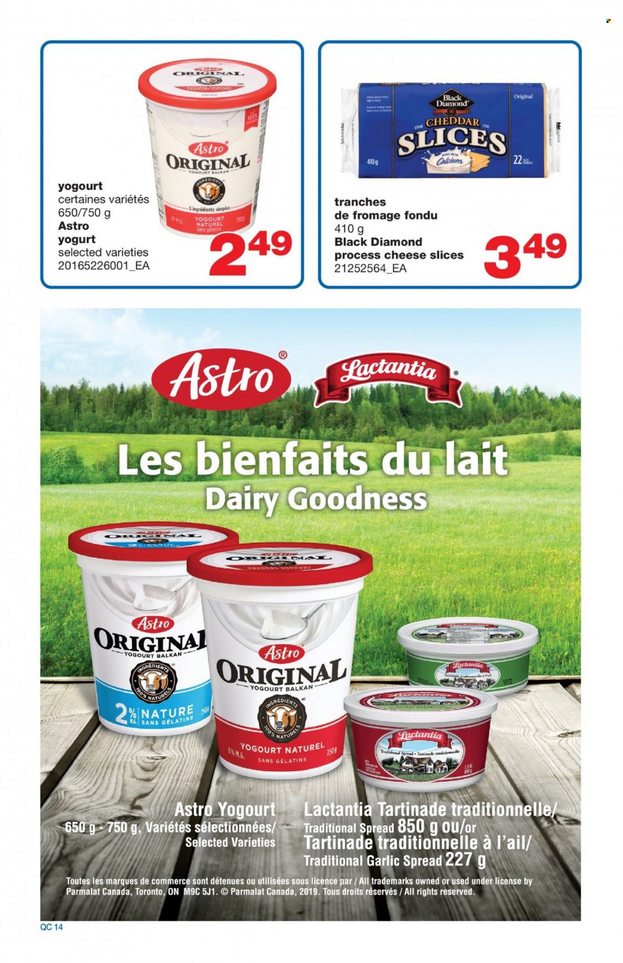 thumbnail - Wholesale Club Flyer - May 19, 2022 - June 08, 2022 - Sales products - garlic, sliced cheese, cheddar, cheese, yoghurt, Parmalat, calcium. Page 14.