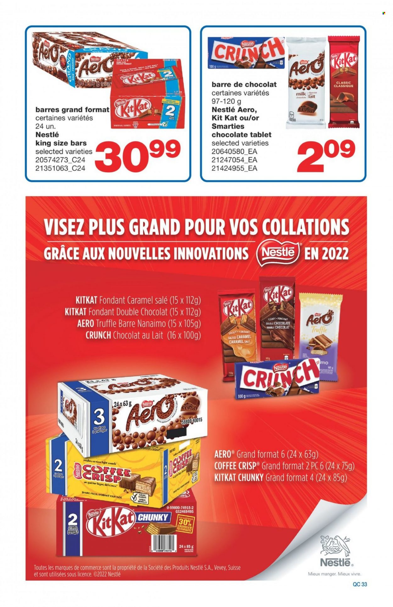 thumbnail - Wholesale Club Flyer - May 19, 2022 - June 08, 2022 - Sales products - milk, wafers, chocolate, snack, truffles, KitKat, coffee, Nestlé, Smarties. Page 33.