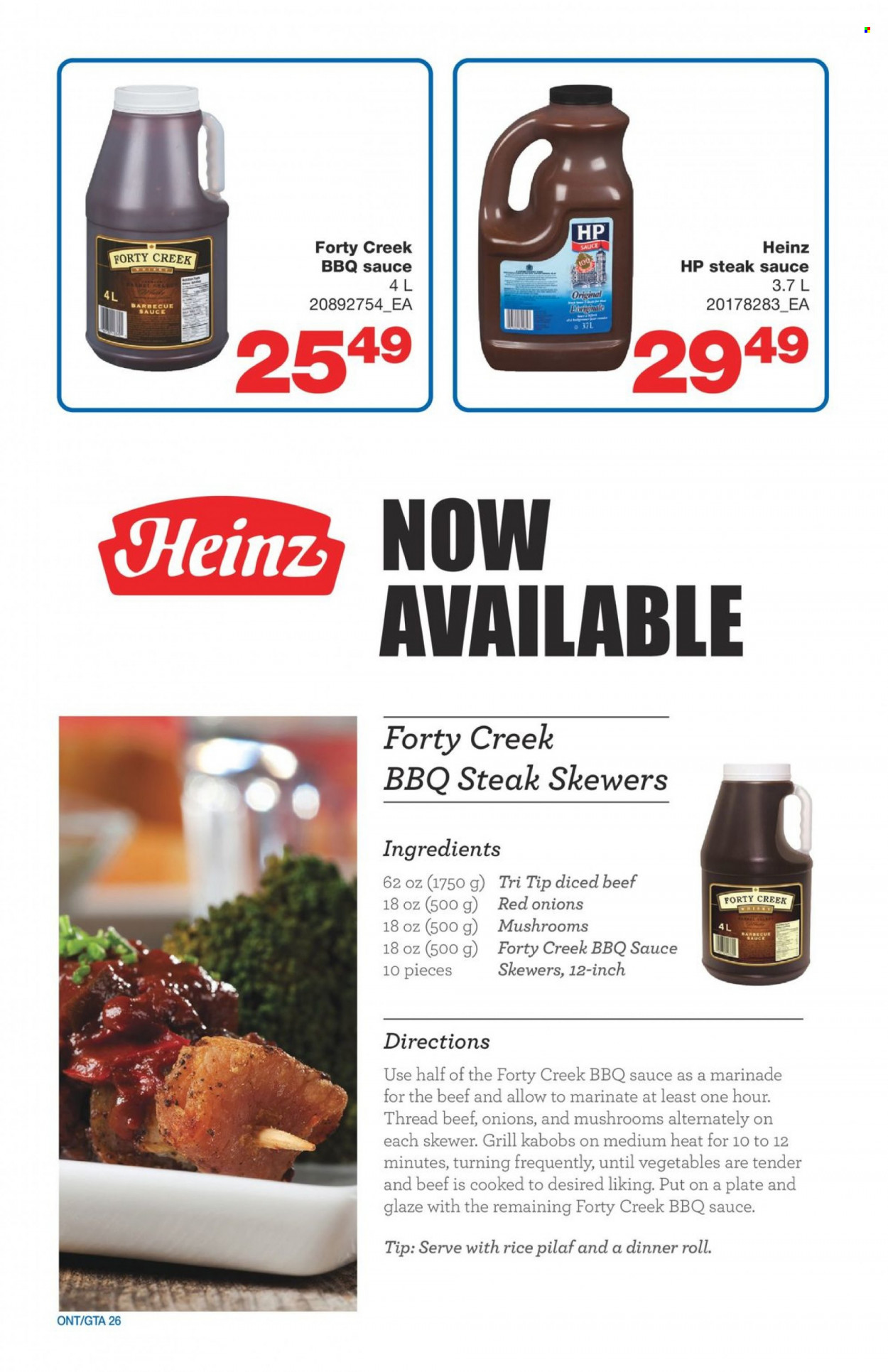 thumbnail - Wholesale Club Flyer - May 19, 2022 - June 08, 2022 - Sales products - dinner rolls, red onions, BBQ sauce, steak sauce, marinade, beef meat, diced beef, Heinz, steak. Page 26.