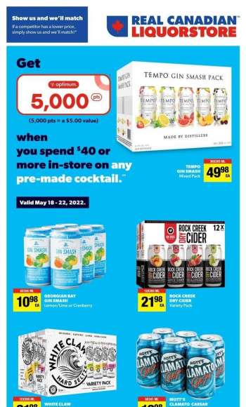 Circulaire Real Canadian Liquorstore - 18 Mai 2022 - 22 Mai 2022.