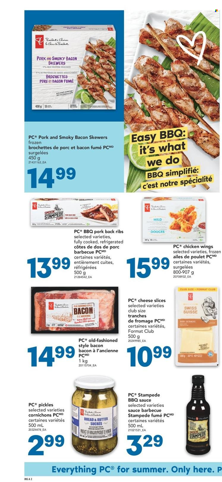thumbnail - Freshmart Flyer - May 19, 2022 - May 25, 2022 - Sales products - sauce, bacon, sliced cheese, cheese, butter, chicken wings, pickles, BBQ sauce, pork meat, pork ribs, pork back ribs. Page 4.