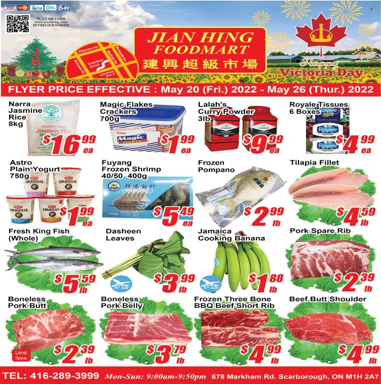 thumbnail - Circulaire Jian Hing Supermarket - 20 Mai 2022 - 26 Mai 2022 - Produits soldés - tilapia, crackers, riz, curry. Page 1.